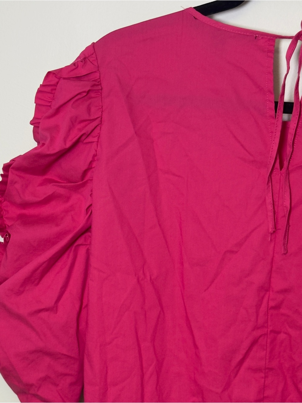 Marc New York Fuchsia Pink Ruffle Sleeve Peasant Top Women’s Size XL - Picture 7 of 7